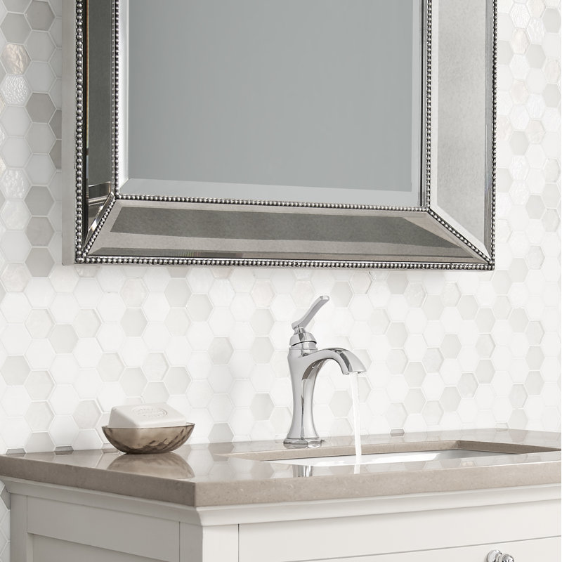 Robinet de salle de bain monotrou avec drain Draper, Chrome