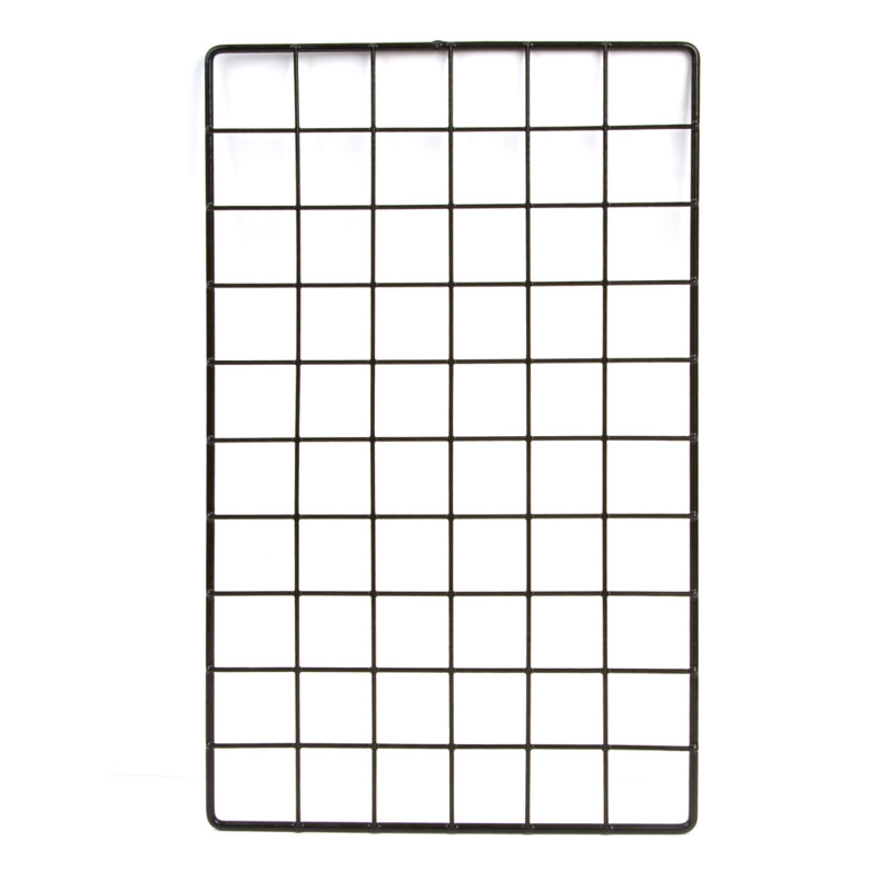 1"H x 16"W Epoxy Coated Wire Grid Cubbies, Black