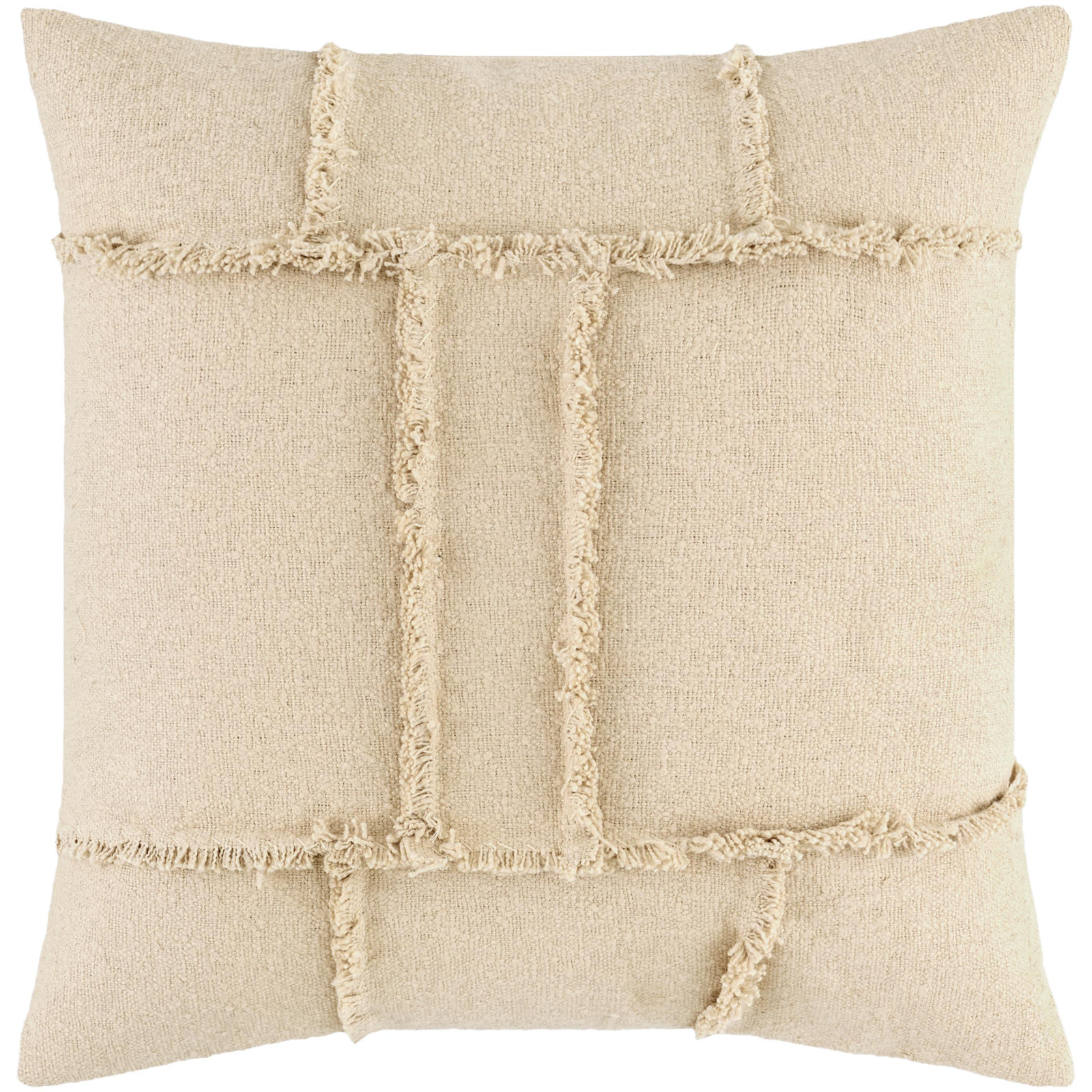 Yulara Accent Pillow Cover & Insert, Pillow Cover Only - No Insert, Cream, Rectangle 13"H x 20"W