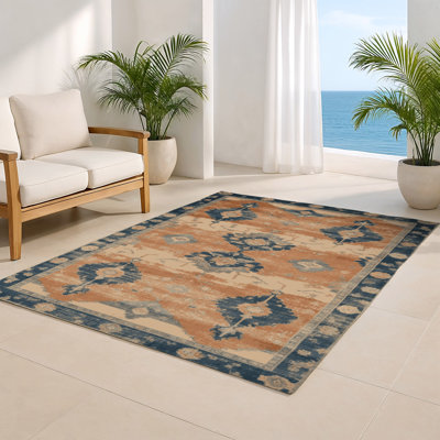 Tapis intérieur et extérieur brun Overdyed