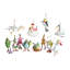 12 Piece Mini Hanging Figurine Ornament Set