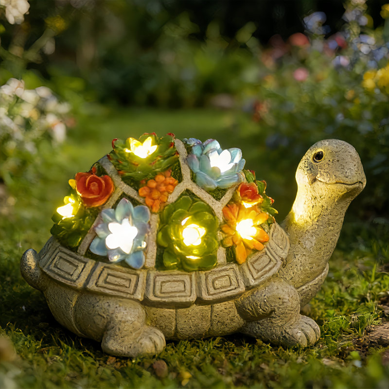 Katzir Solar Garden Outdoor Statues Turtle-Lawn Decor Patio, Yard Ornament - Gifts for Housewarming