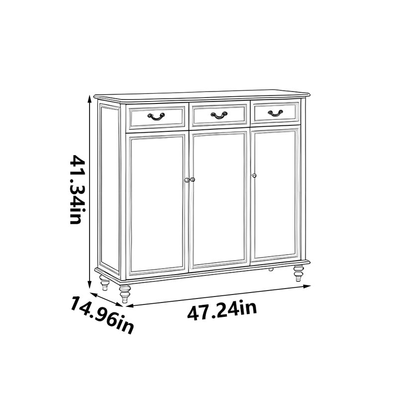 Practical American style storage shoe cabinet