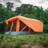 Gazelle T4 Plus 8 Person Pop Up Camping Hub Tent w/Screen Room, Orange