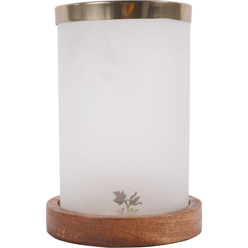 Glass Tabletop Hurricane, 24 cm H x 17 cm W x 17 cm D