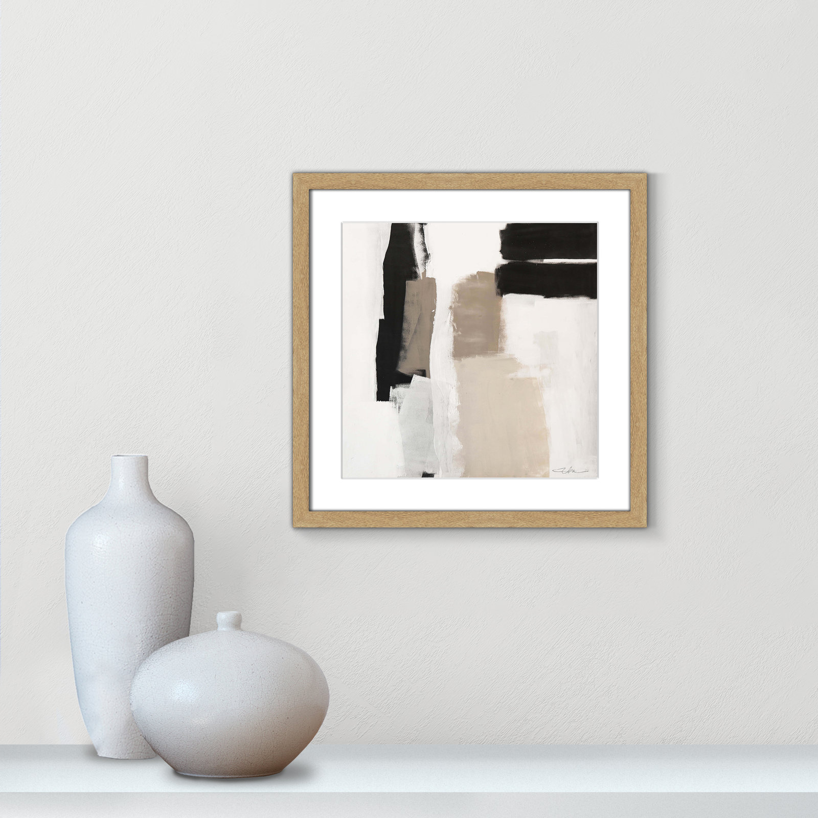 Casa Fine Arts "Earth Scapes II" Print, 17" H x 17" W x 0.75" D, Natural Box Framed