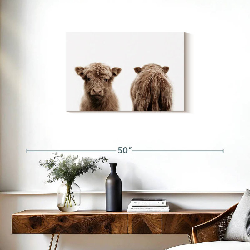 Portrait de vache Brampt Highland, H 20 po x l 30 po
