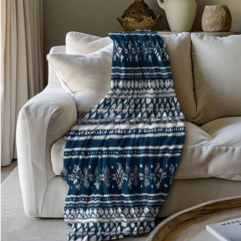 Cozy Patterns - 1 pièce Sherpa Premium, Grand lit