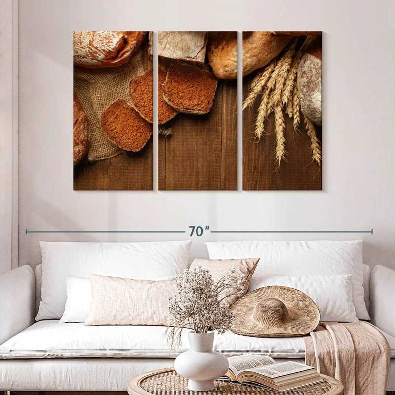 Yarlin Bread On Wood, 32" H x 50" W