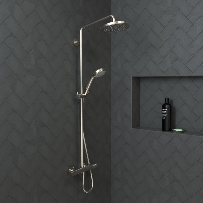 Robinet de douche thermostatique Croma 220, Nickel brossé