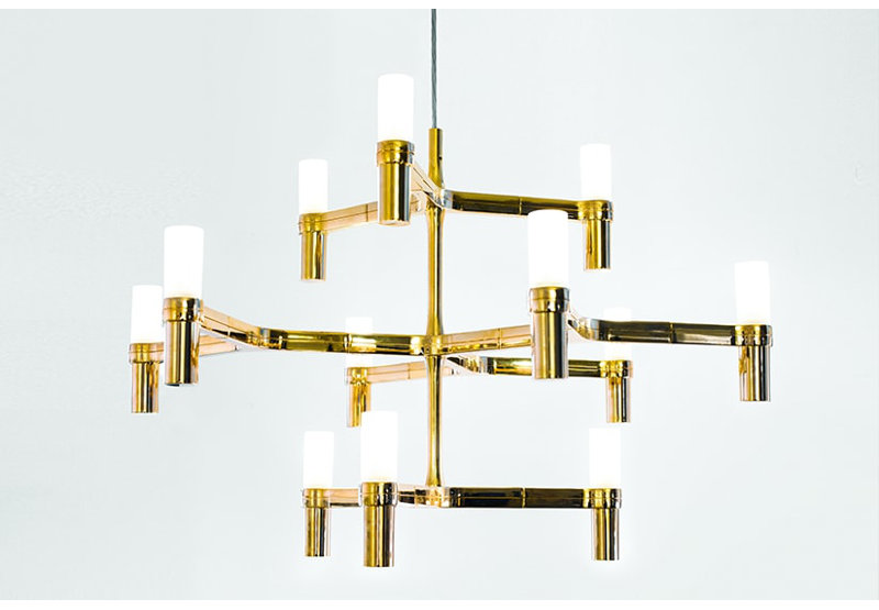 Crown Minor 12-Light Candle-Style Chandelier, White, Yes