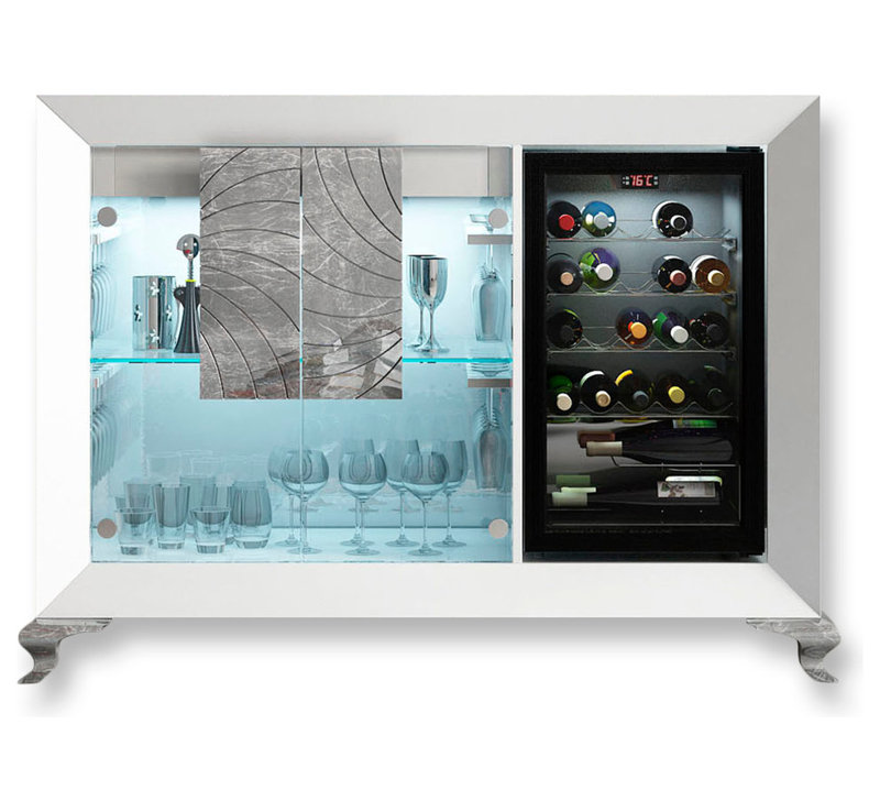 Saphire 59 " L Mini Bar, High Gloss