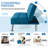 66'' Faux Leather Convertible Sofa-1758155290