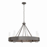 Banded 8 - Light Unique / Statement Wagon Wheel Chandelier