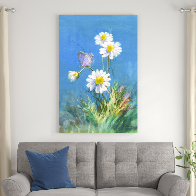 Marguerites blanches, H 32 po x l 48 po x P 1,25 po