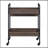 Walnut & Black Finish Serving Cart