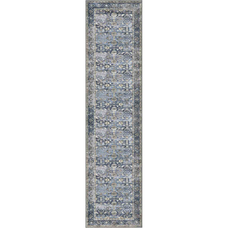 Tapis de cuisine lavables antidérapants, Bleu / gris / beige