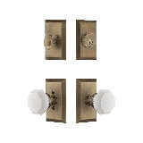 Nostalgic Warehouse Studio Entry Set with White Waldorf Crystal Knob