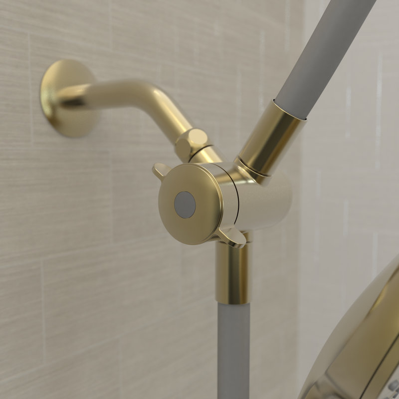 Belanger Retrofit Massage/Jet Dual Shower Head, Matte Gold