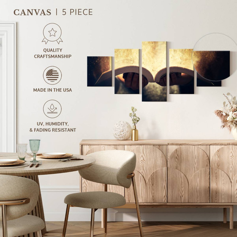 Reading The Holy Bible, 24" H x 55" W