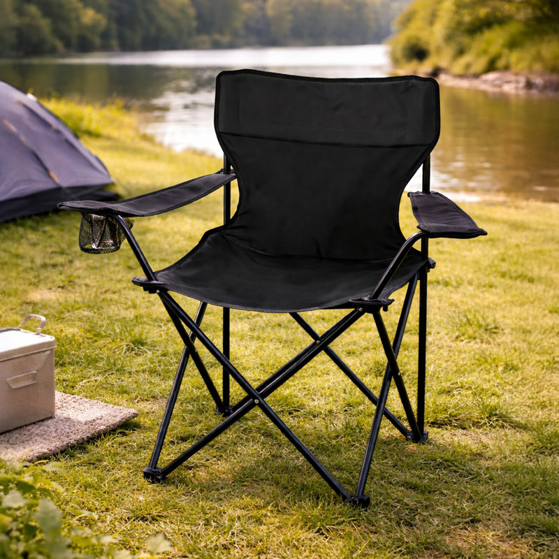 Folding Camping Chair, 1, Black