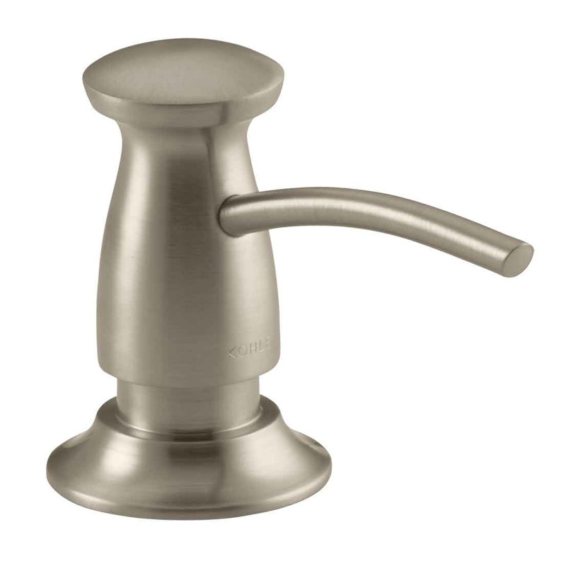 Transitional Design Refillable Soap Dispenser, Lotion Dispenser for Bathroom or Kitchen, Vibrant Brushed Bronze