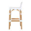 Tabouret de bar à dossier bas en rotin de 30 po de hauteur Estella, blanc lisse-836956-836957