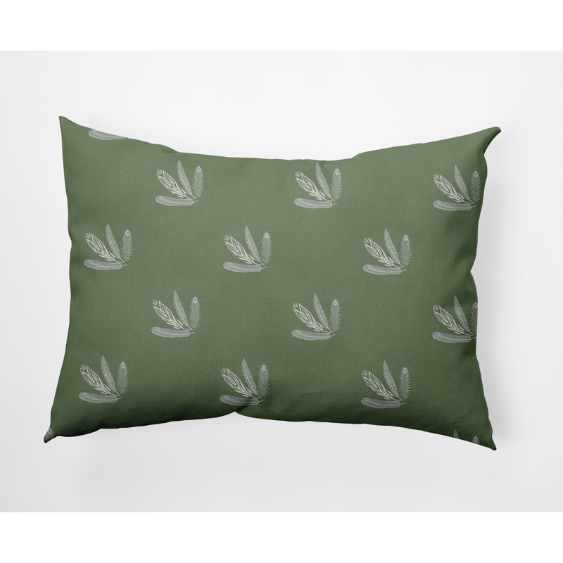 Coussin décoratif à motif lombaire, Vert pâle