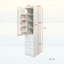 Armoire de rangement minimaliste avec portes, tablettes et tiroirs pour une vie organisée