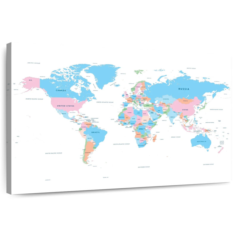 Carte du monde Keiri, H 8 po x l 12 po