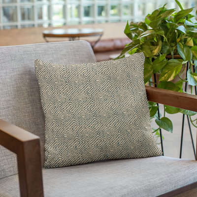 Gem Geometric Outdoor Reversible Throw Pillow