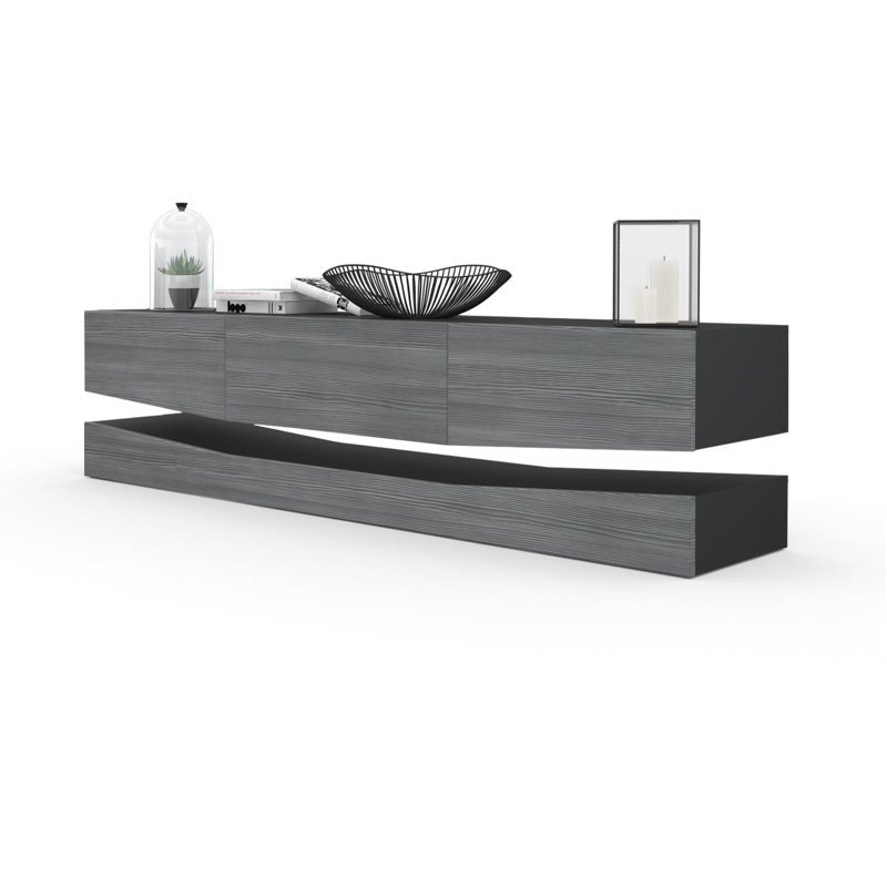Allegro TV Stand for TVs up to 78", No, Black (Matt)/Avola Anthracite