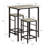3 Pcs Dining Set, Dining Table With 2 Stools, Home Kitchen Breakfast Table, Bar Table Set, Bar Table With 2 Stools, Kitchen Counter With Bar Chairs