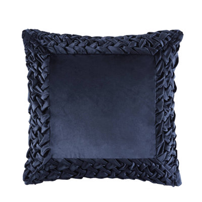 Premium Navy Euro Sham, 26x26'' Polyester Velvet Bedding Sets For Home Comfort