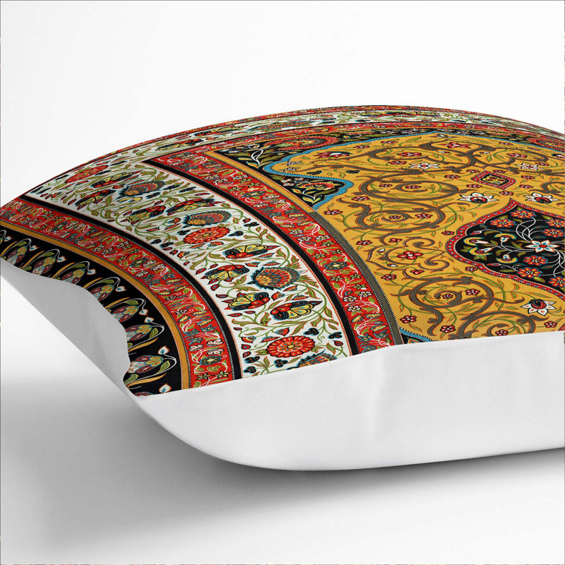 Damask Square Throw Cushion, 40 x 40 cm, White