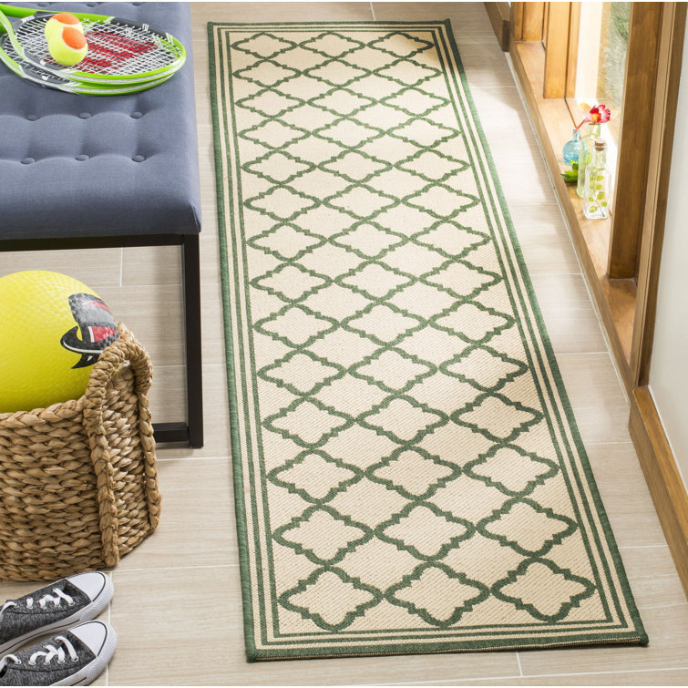 Ferrill Linden 100 Performance Geometric Indoor/Outdoor Area Rug
