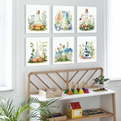 6 Piece Wrapped Canvas Wall Art