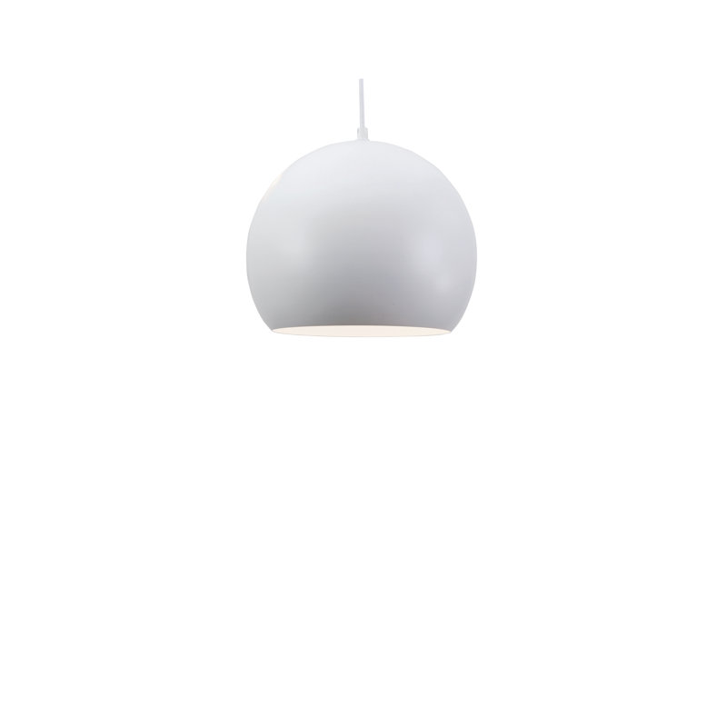 Kanisha 1 - Light Single Pendant, White, 11.81"H x 9.84"W x 9.84"D