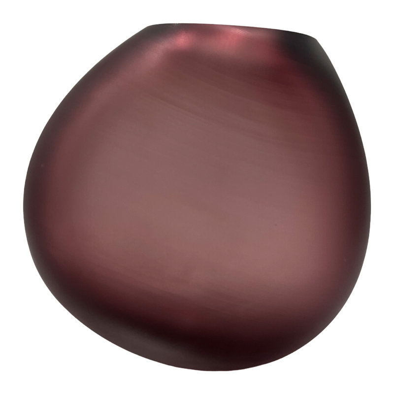 Afifa Handmade Glass Table Vase, 7.50" H x 6.70" W x 4.90" D