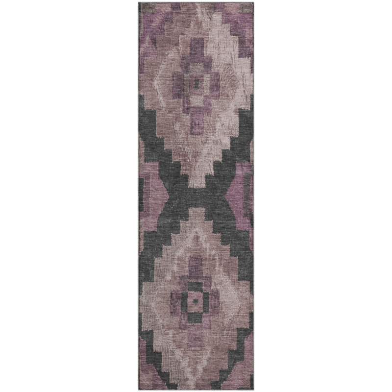 Premium Machine Washable Farolt AMF1894 Aztec Rug, Runner 2'3" x 7'6"