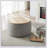 Round Storage Ottoman, 2 in 1 Function, Work as End table and Ottoman