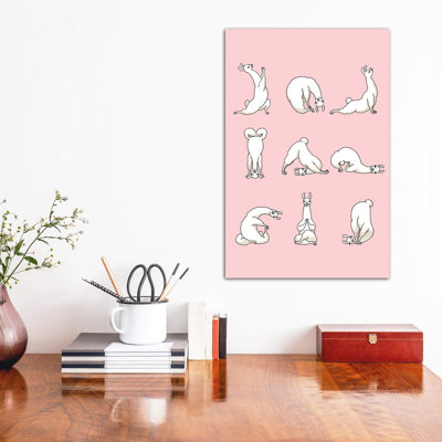 " Yoga Llama In Pink " by Big Nose Work