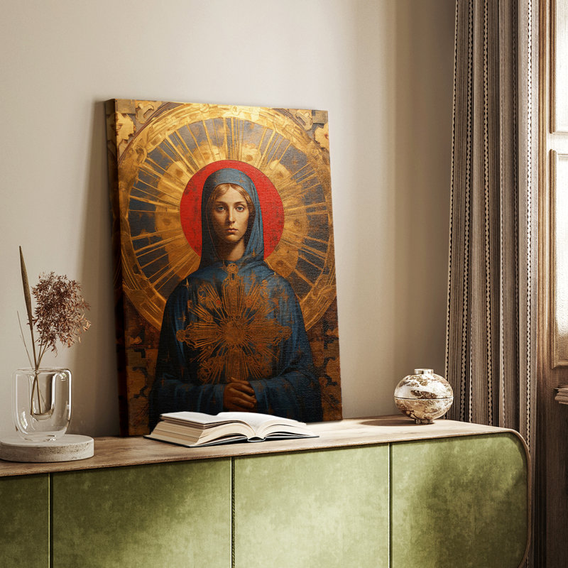 Série Religious XCII - Toile tendue avec châssis Premium - Prêt à être accroché, H 36 po x l 24 po