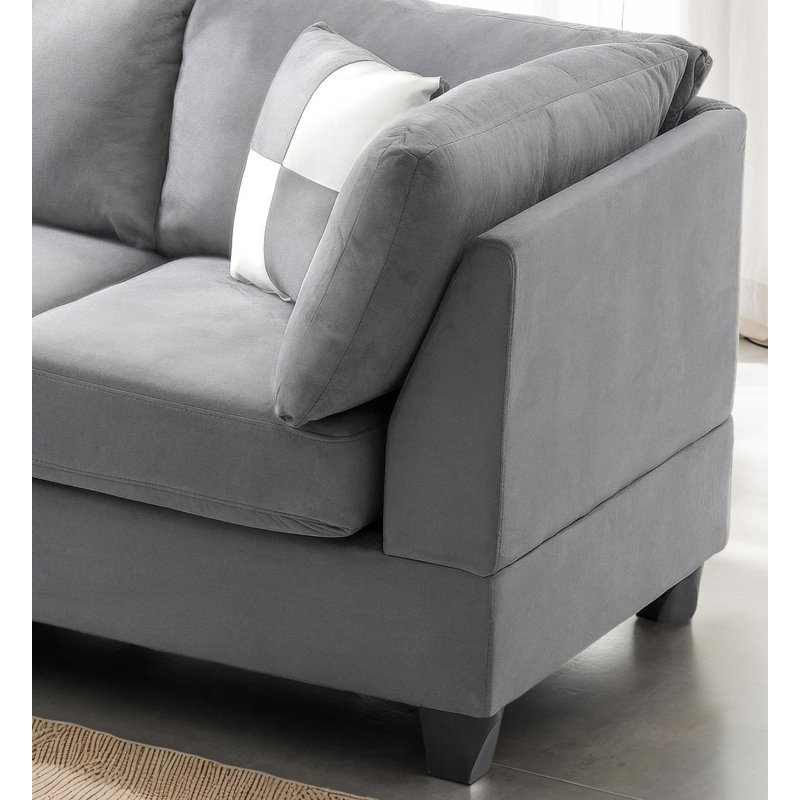 Harikleia Salisbury Sectional, Gray Fabric