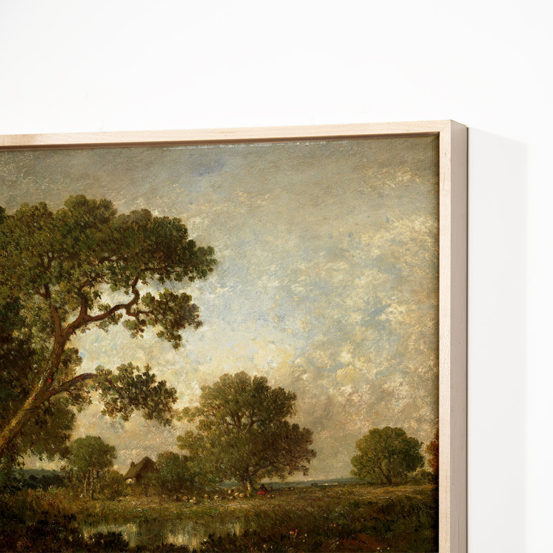 Landscape with Trees Framed Oil Painting Print Canvas