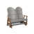 Light Grey Top/Antique Mahogany Base