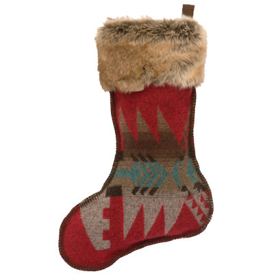 Wooded River Yellowstone Christmas Stocking (14x20)