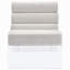 Chaise rembourrée en acrylique Freeman Ivory Boucle-1701430331