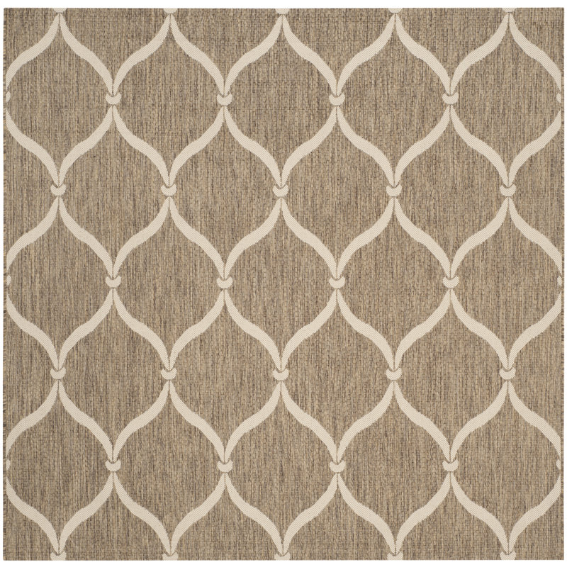 Coroghon Performance Geometric Indoor/Outdoor Area Rug, Square 6'7"