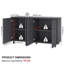 Buffet l 59,1 po à 4 portes avec tablettes réglables-405505243